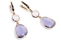 Orecchini Madì Donna laguna in Argento Quarzo idrotermale 3892300-LILLA - 3892300-LILLA